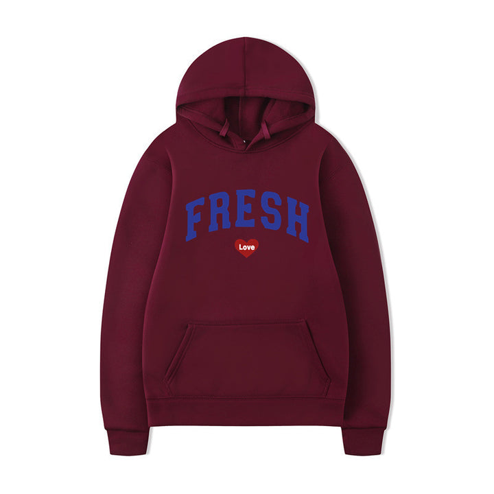 Women's hoodie with playful lettering and soft inner fleece Lune London