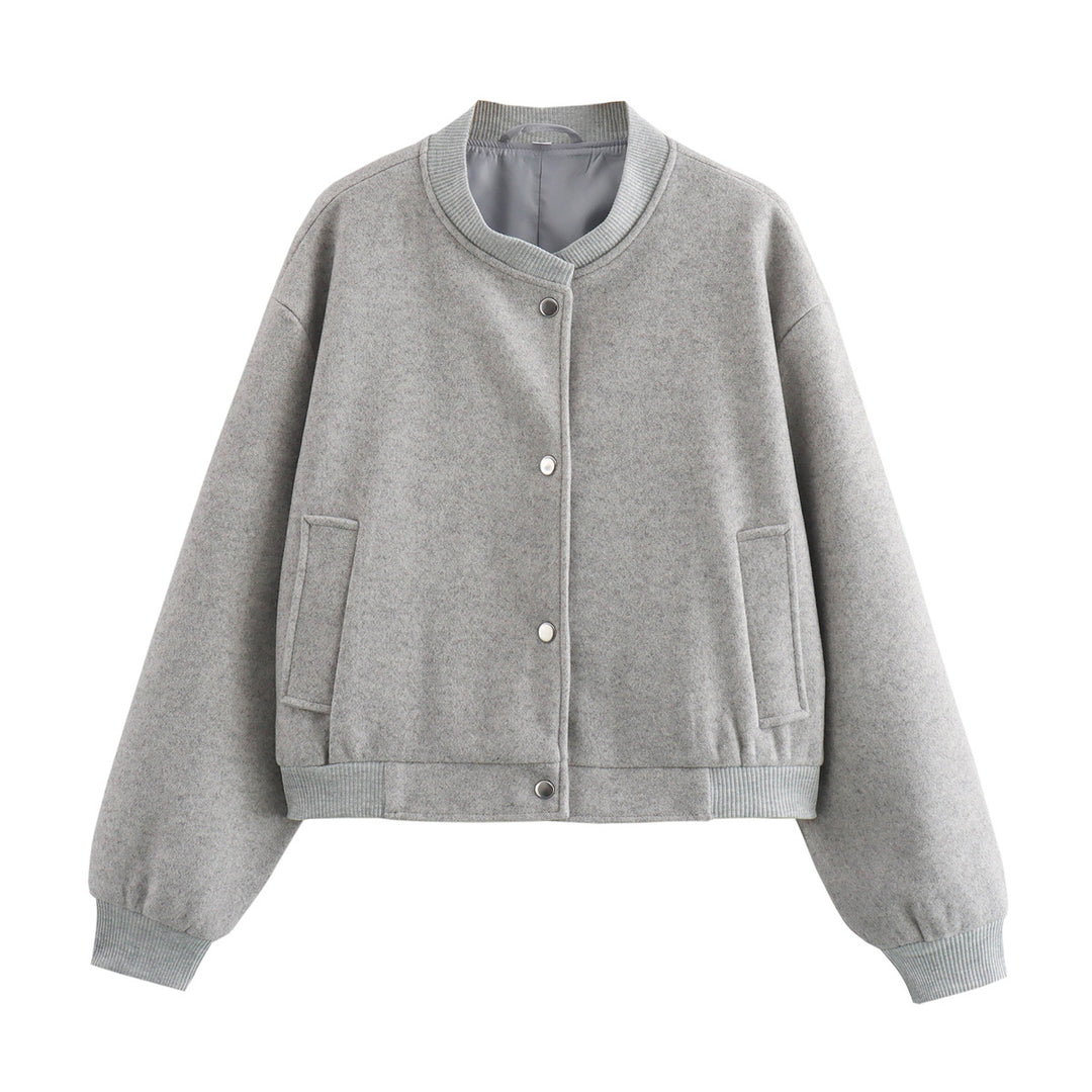 Fashionable women's transitional jacket with elastic cuffs and practical flap pockets Lune London