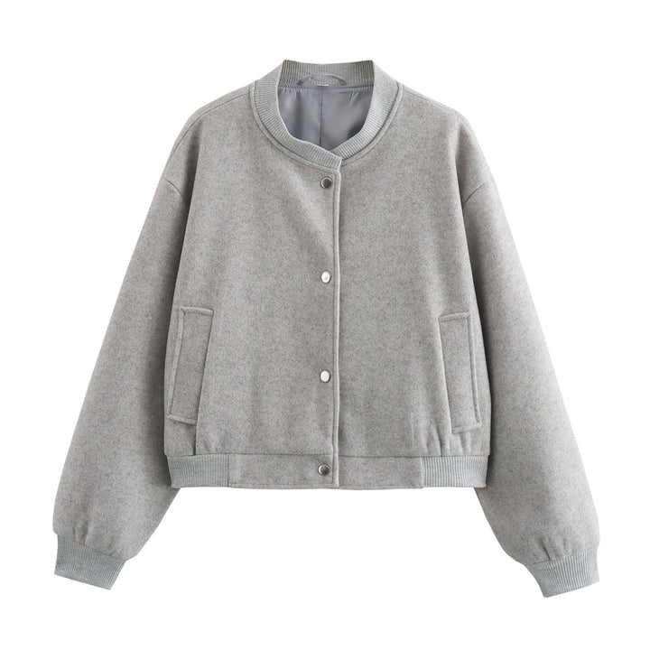 Fashionable women's transitional jacket with elastic cuffs and practical flap pockets Lune London