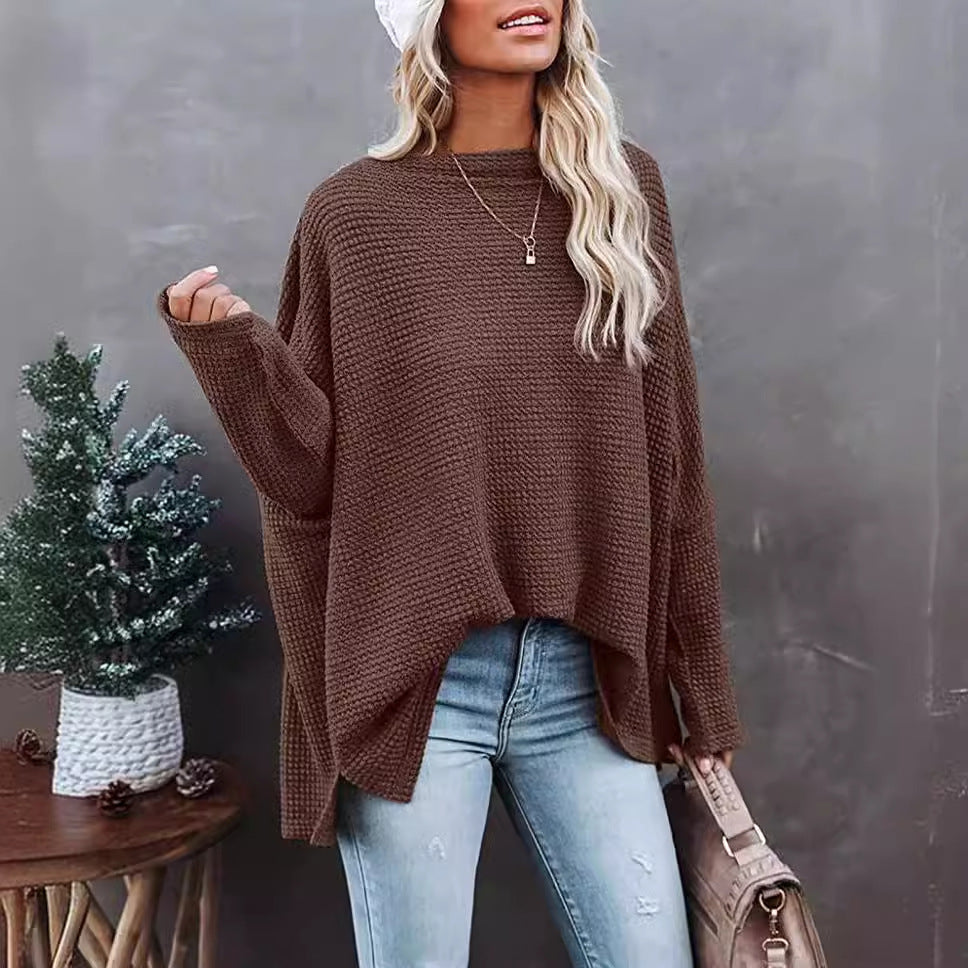 Cozy waffle sweater for women with a loose fit Lune London
