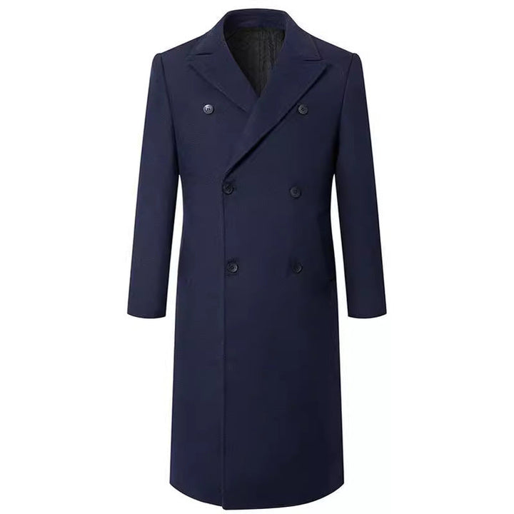 Men's Elegant Double-Breasted Coat with Traditional Collar Amarae