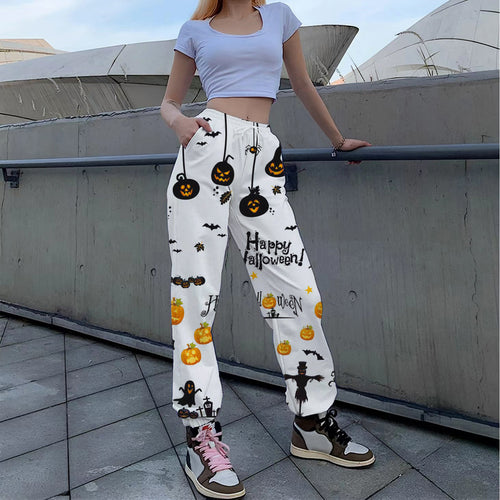 Women Casual Printed Pants with Autumn Pattern Amarae