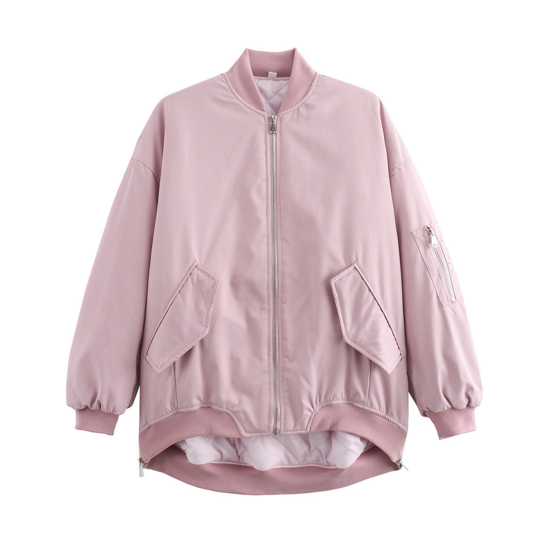 Casual bomber jacket for women with elastic cuffs and practical pockets Lune London