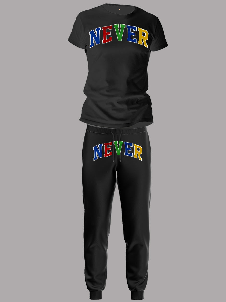 Ladies' sports set with motivational print Amarae