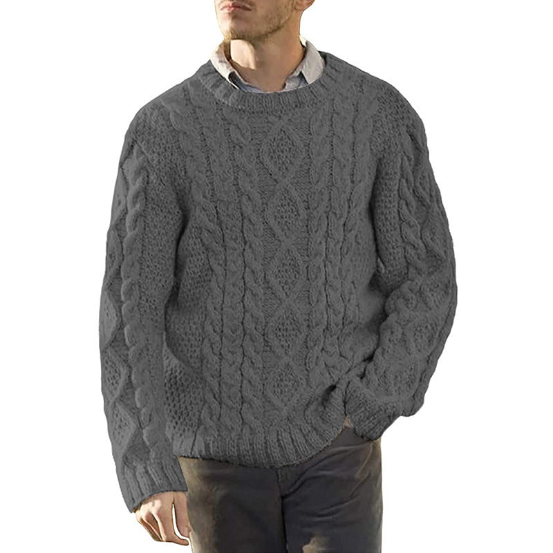 Chunky knit sweater for men with classic relief pattern Lune London