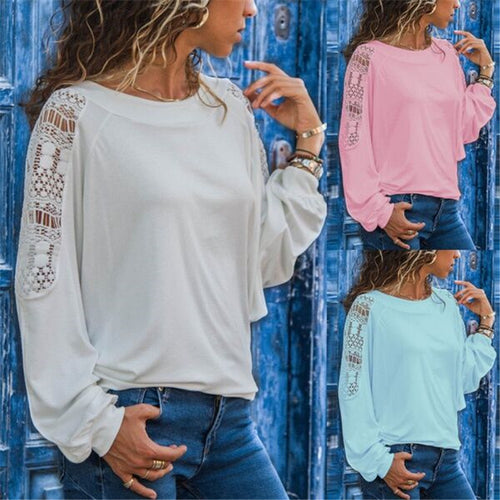 Top femme avec des manches en dentelle décoratives Chic & Stil