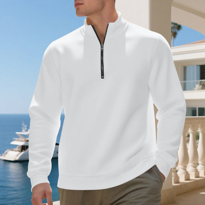 Sporty pullover for men with half-zip and breathable structure Lune London