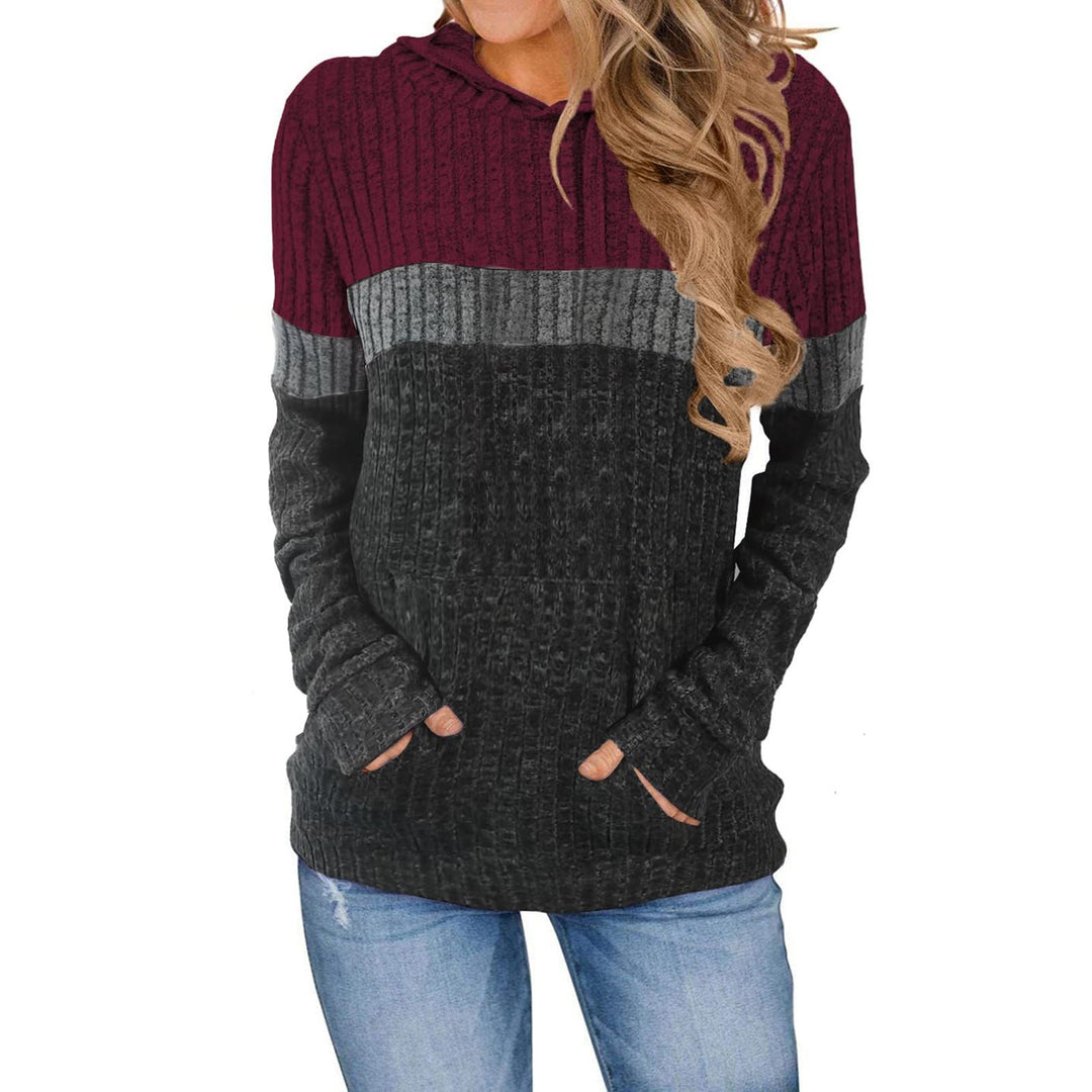 Women's hoodie with textured surface and practical pockets Lune London