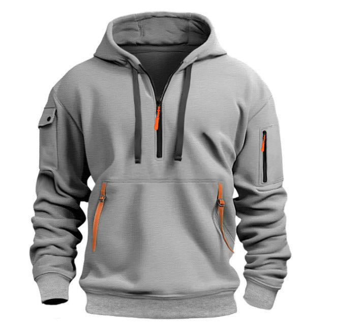 Men's hoodie with practical zipper pockets Chic & Stil