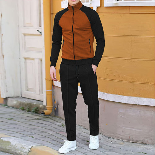 Men's casual sports set with high collar Amarae