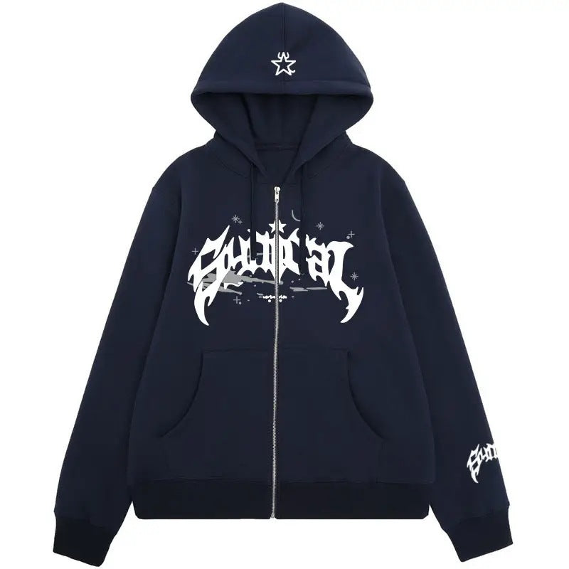 Women's hoodie with urban graphic element and practical pockets Lune London