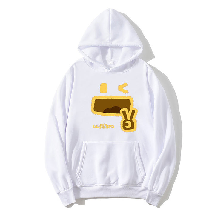 Women’s Hooded Sweatshirt with Creative Emoji Design Chic & Style