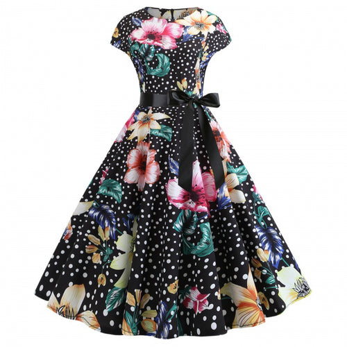 Robe swing femme avec motif floral et coupe élégante Chic & Stil