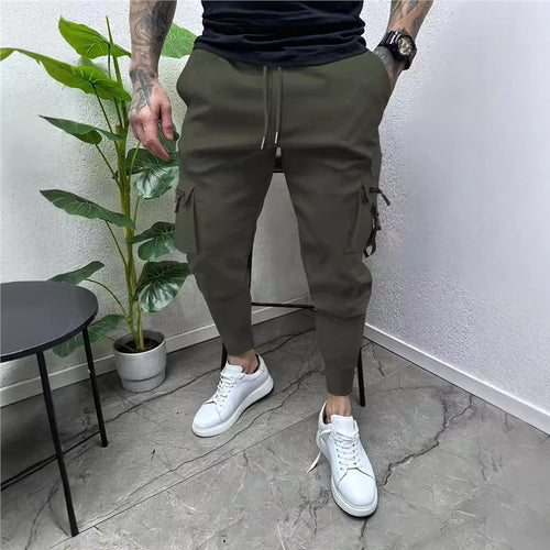 Fashionable cargo jogger pants for men with practical pockets and elastic waistband Amarae