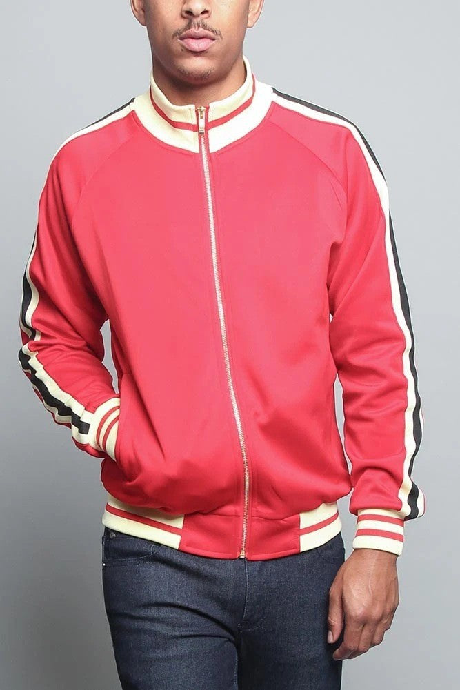 Sport jacket for men with contrasting color accents and a high-quality zipper Lune London