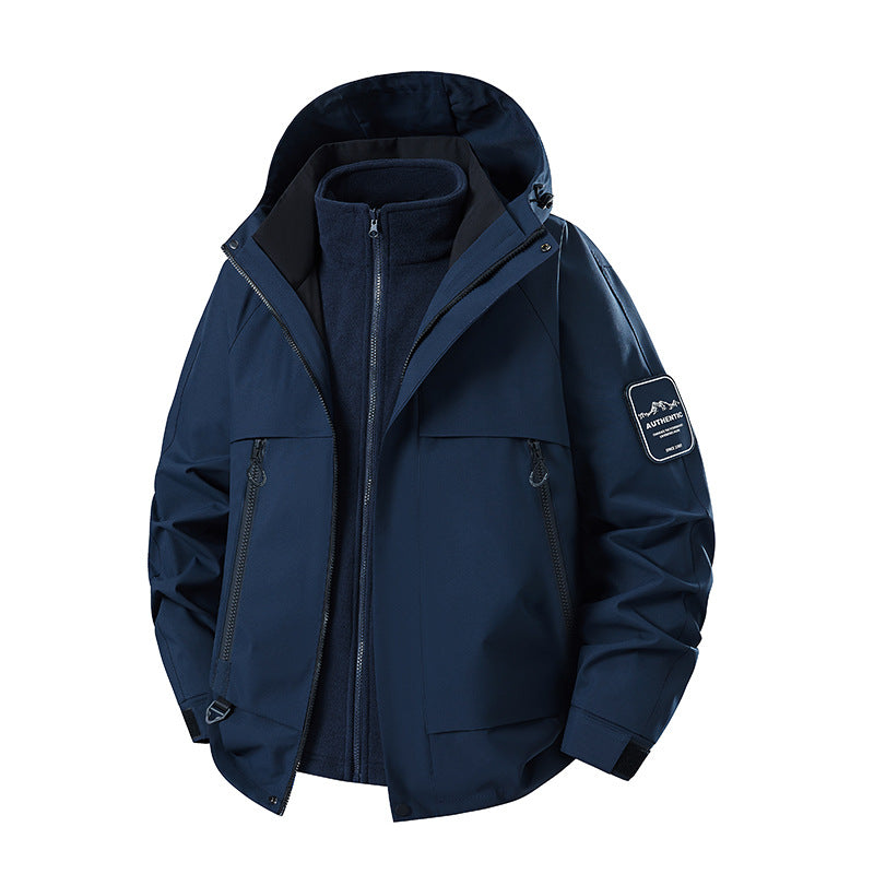 Men's two-in-one waterproof winter parka with removable fleece inner jacket Amarae