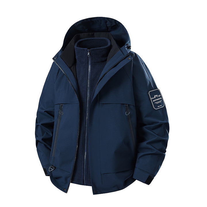 Men's two-in-one waterproof winter parka with removable fleece inner jacket Amarae