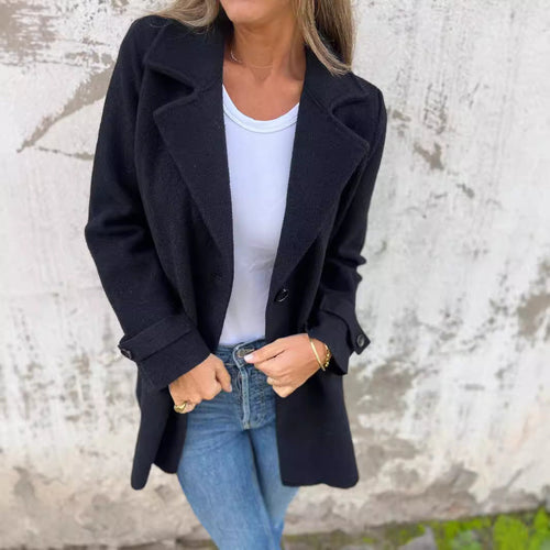 Amarae | Women's timeless wool blazer with practical lapel collar and pockets