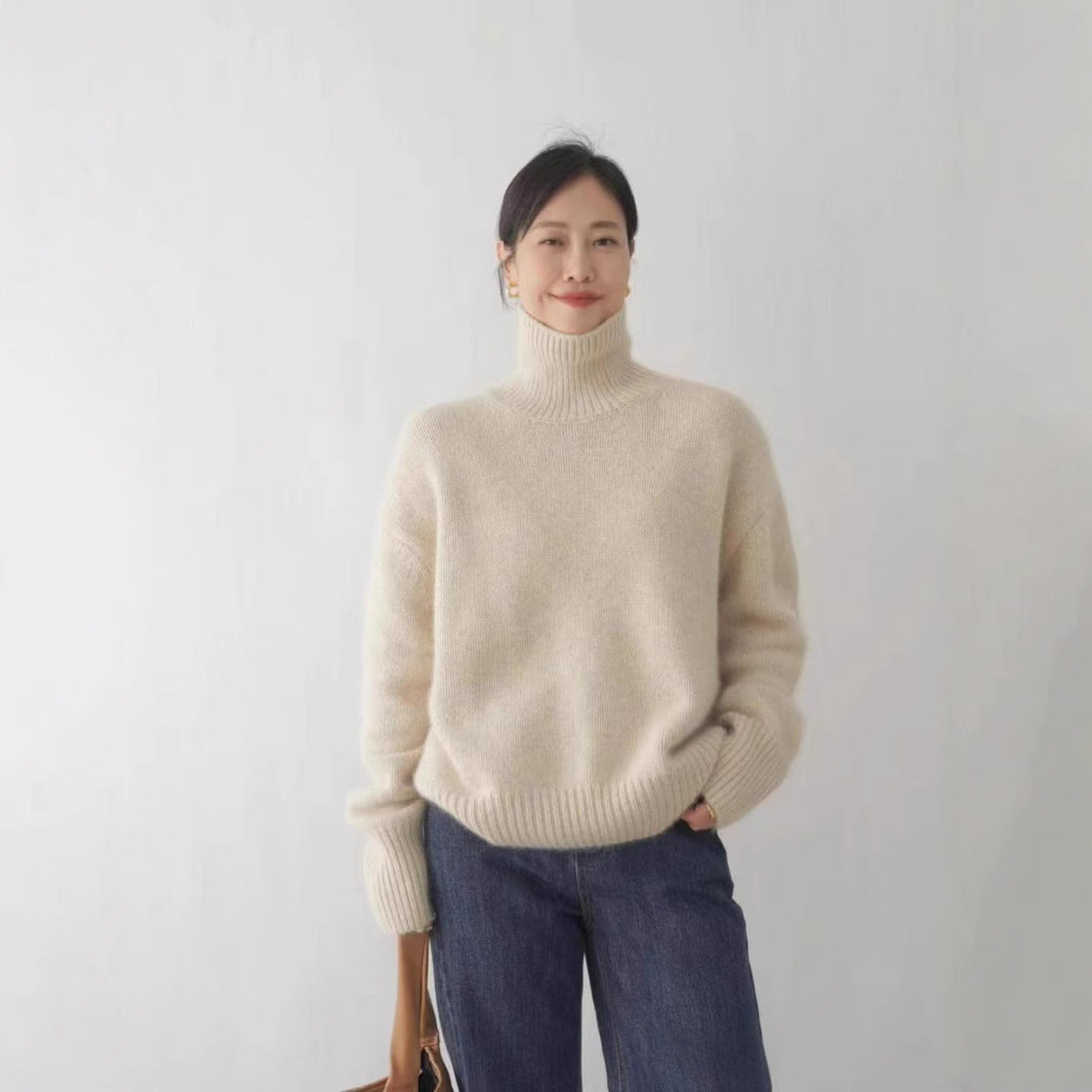 Pull à col roulé pour femmes en laine de haute qualité Chic & Stil