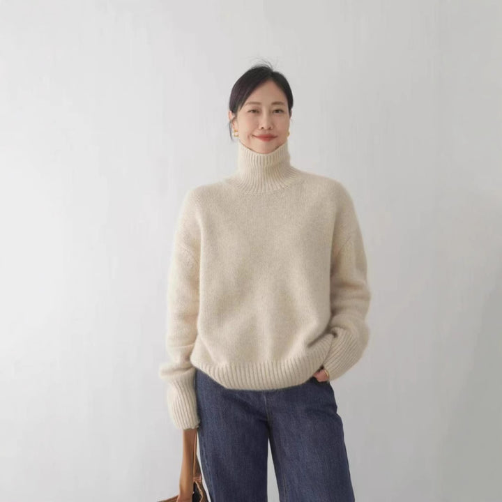 Pull à col roulé pour femmes en laine de haute qualité Chic & Stil