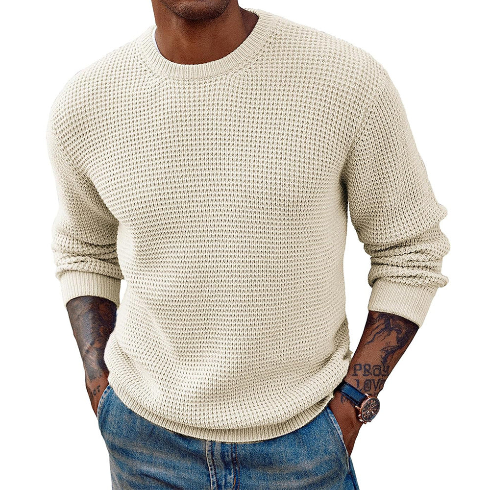 Men's knitted sweater with textured fabric Lune London