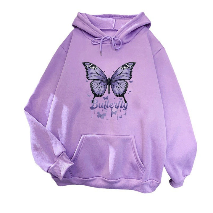 Women's hoodie with colorful butterfly motif Chic & Stil