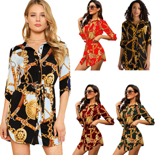Robe chemise découpée tendance pour femmes Chic & Stil