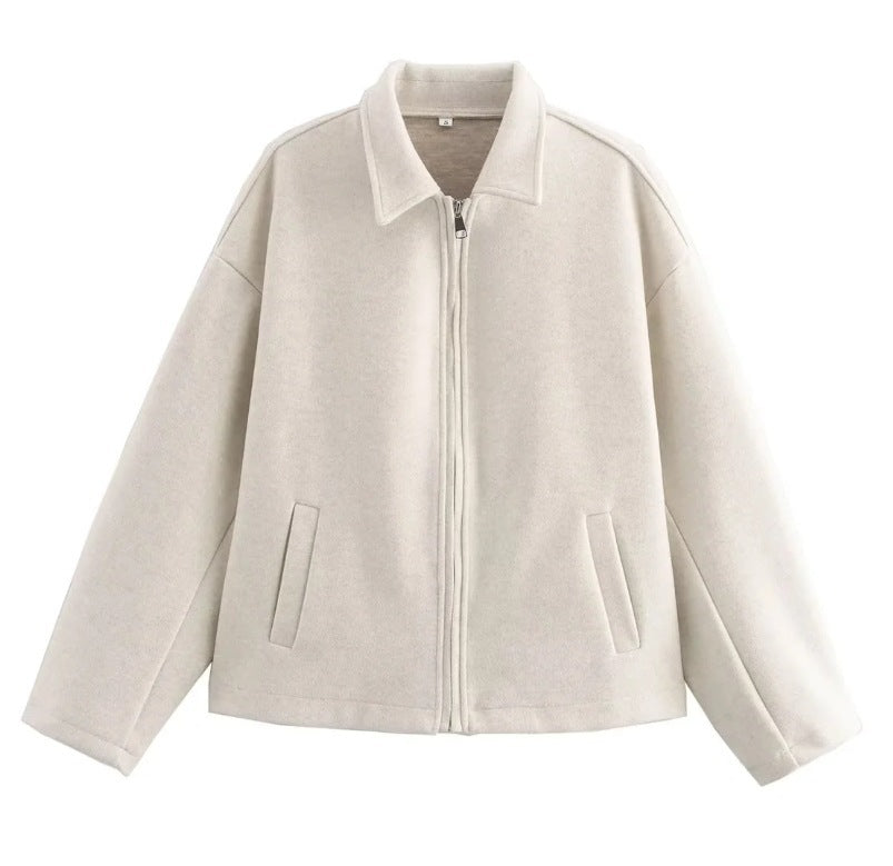 Women Cropped Jacket Trendy in Wool Blend Amarae