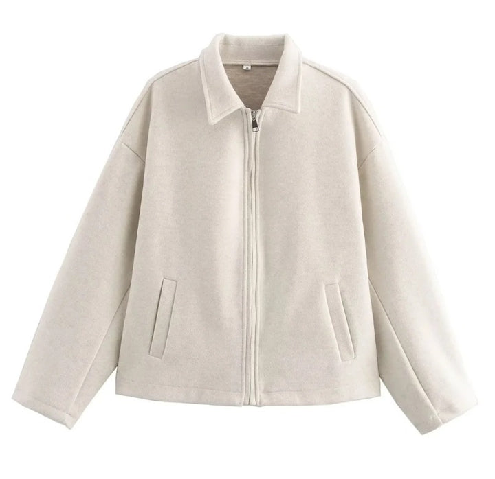 Women Cropped Jacket Trendy in Wool Blend Amarae