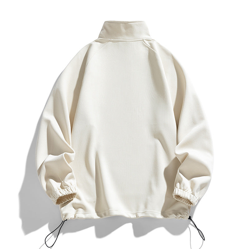 Men's long sleeve pullover with short zip opening Lune London