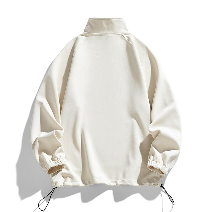 Men's long sleeve pullover with short zip opening Lune London