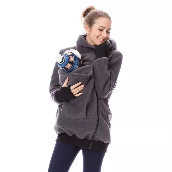 Ladies comfortable strap sweater with integrated baby insert Lune London