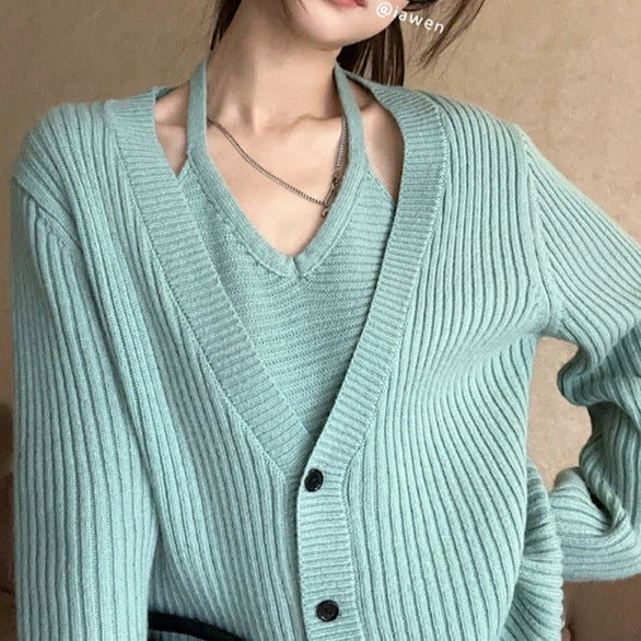 Cardigan pour femmes avec design texturé et détails de boutons élégants Chic & Stil