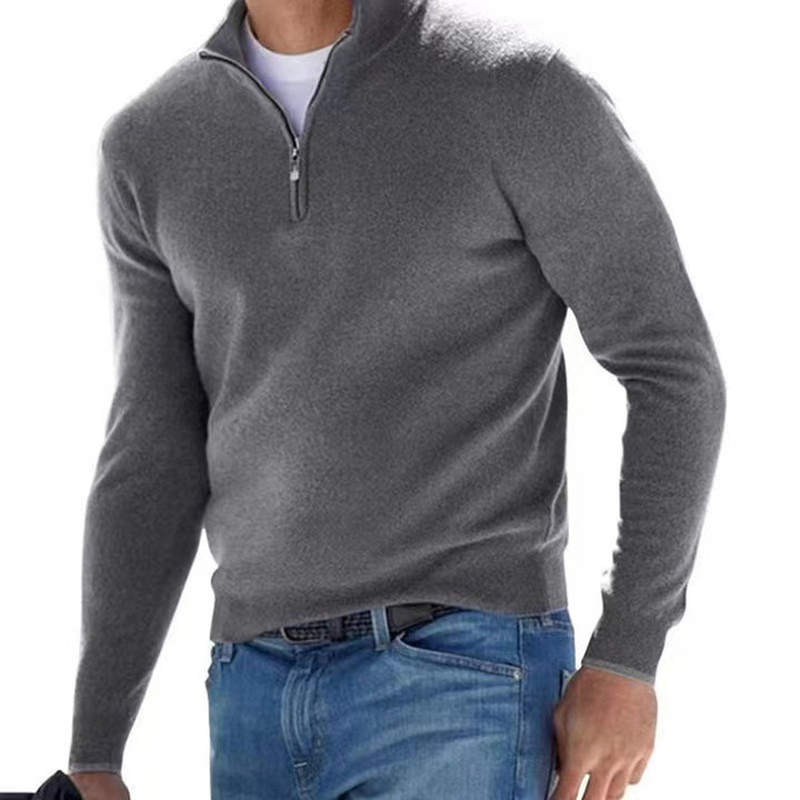 Elegant sweater for men with high collar and fine knit design Lune London