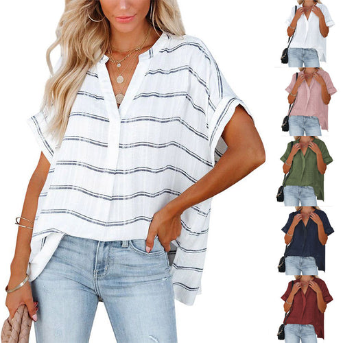 Ladies Lightness Relaxation Fit Buttonhole Top Amarae