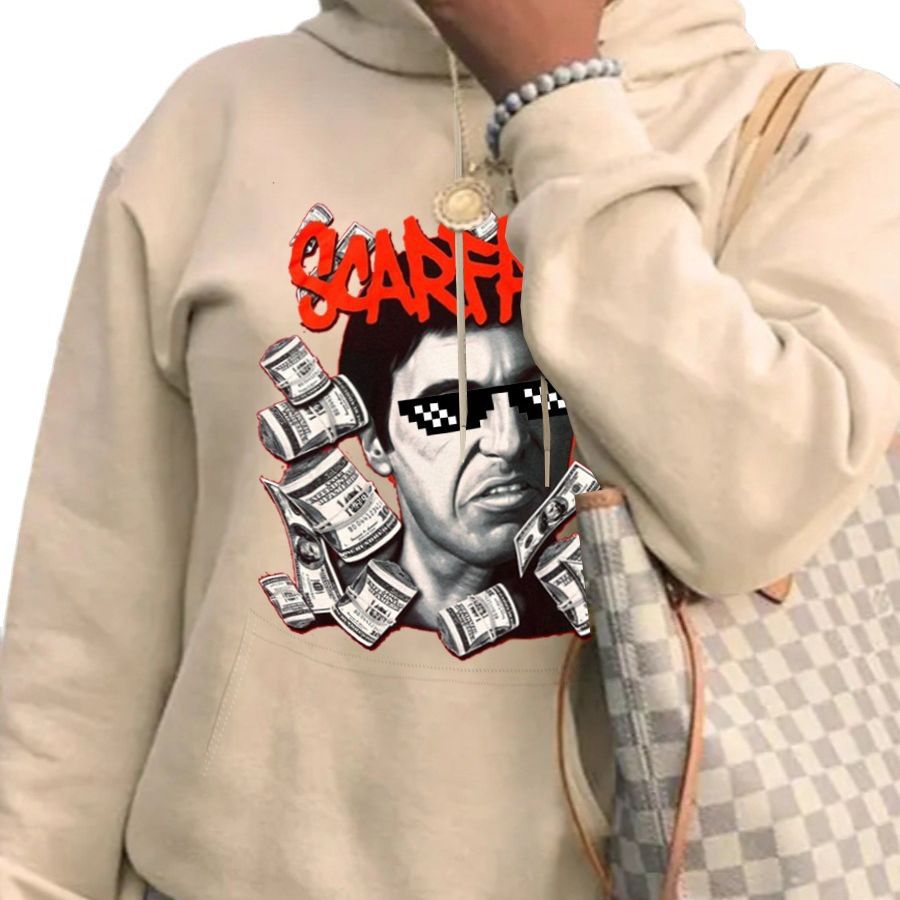 Hooded sweatshirt for ladies with creative graphic print Amarae