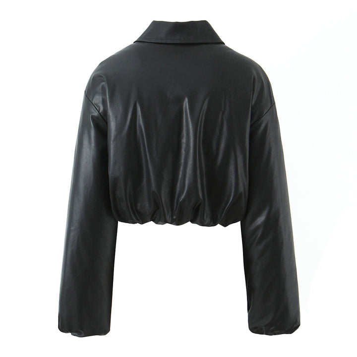 Ladies elegant short jacket with zipper and embroidered collar Lune London