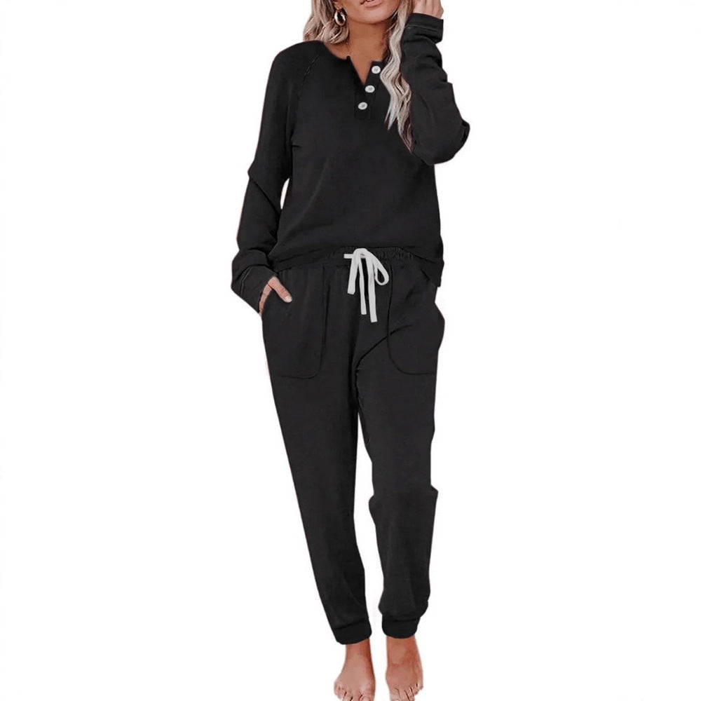 Casual outfit for women with button placket and elastic waist Lune London