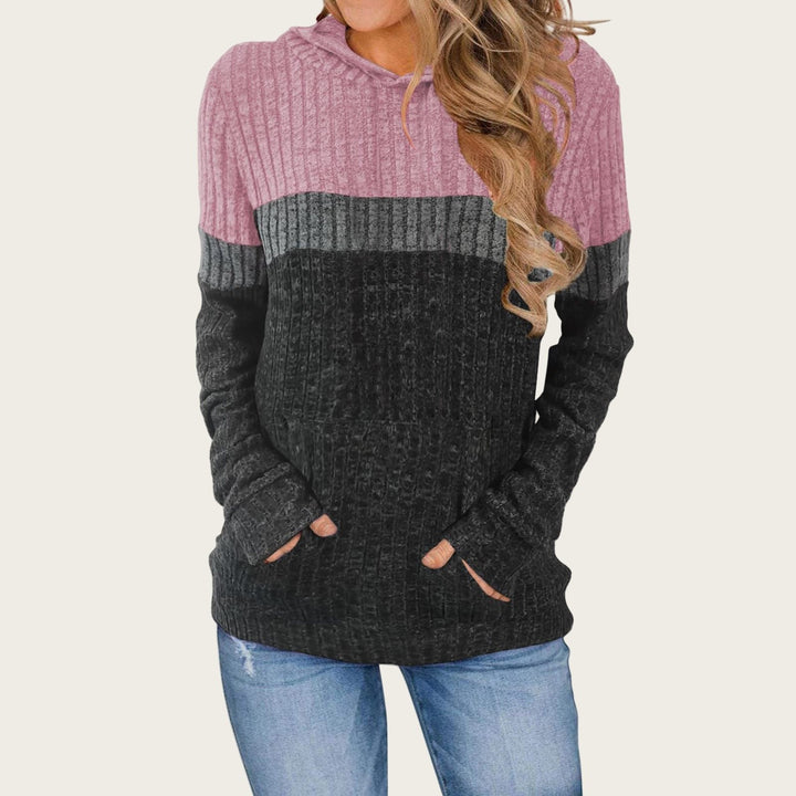 Women's hoodie with textured surface and practical pockets Lune London