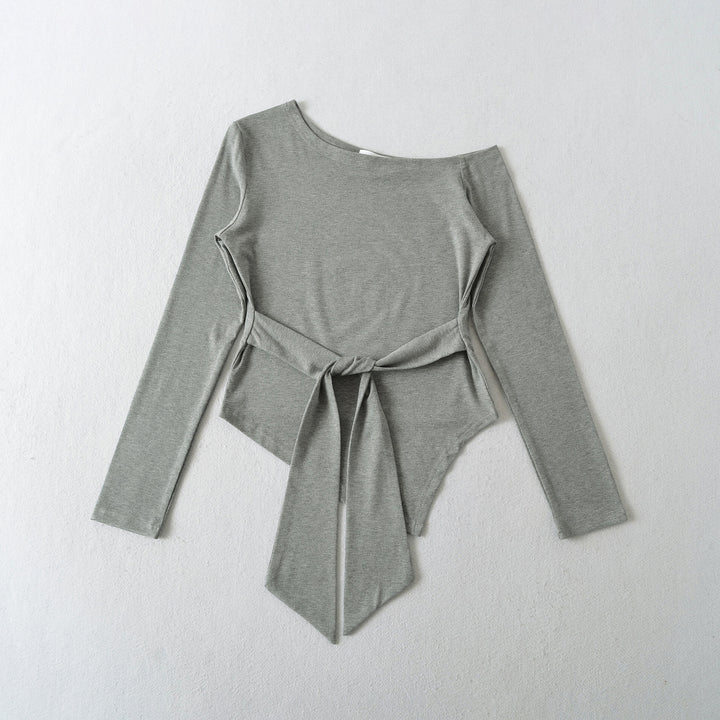 Women Long Sleeve Top with Elegant Bow Detail Lune London