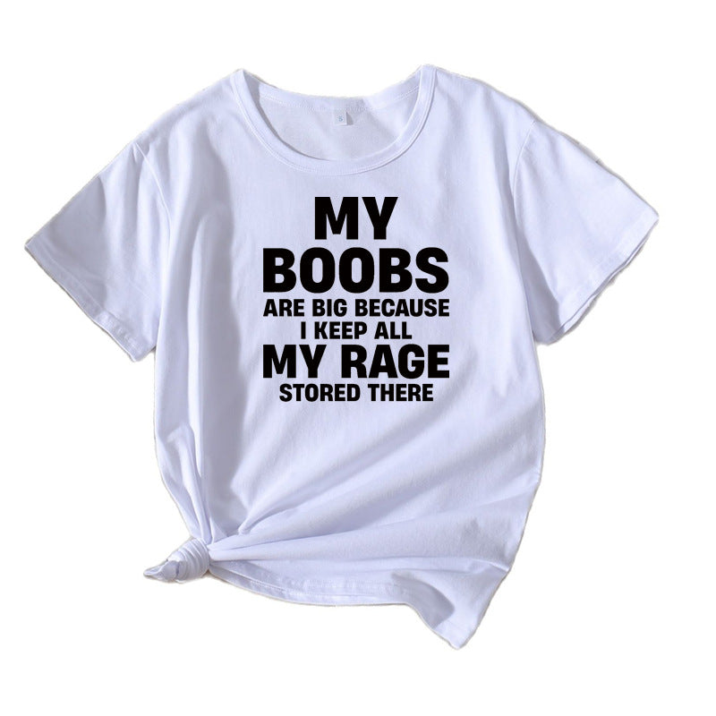 Women's Eye-Catching Statement Graphic T-Shirt Lune London