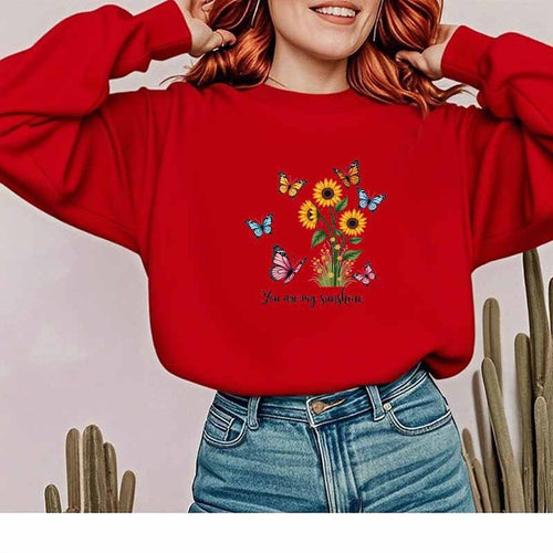 Sweat-shirt pour femmes avec design floral et impression motivante Chic & Stil