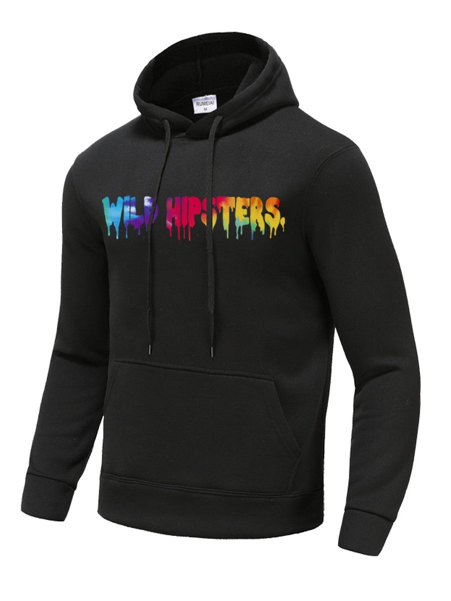Ladies Hoodie with creative gradient word print Lune London