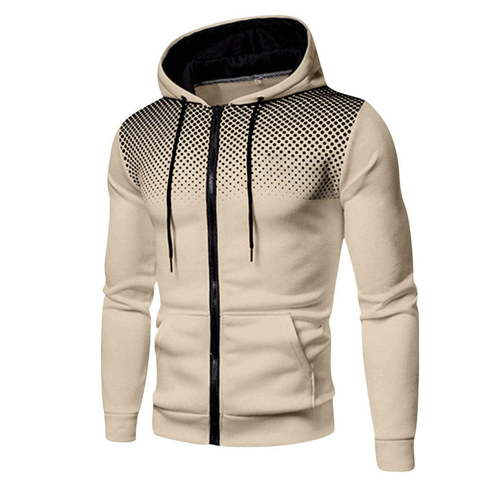 Sporty hooded sweater for men with an innovative structure and practical zip pockets Amarae