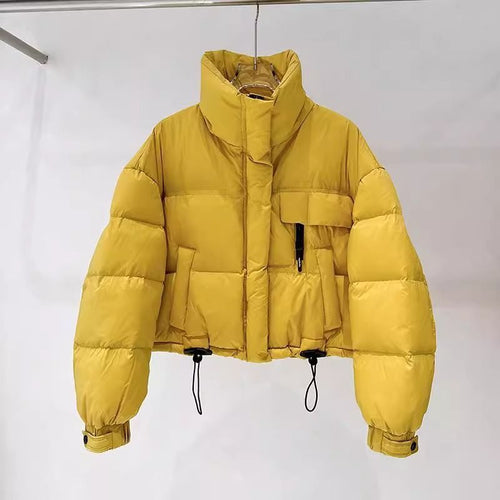 Veste courte en duvet chaude pour femmes avec col montant Chic & Stil