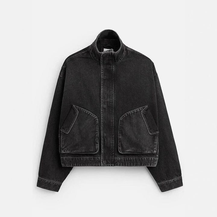 Amarae Men's Denim Bomber Jacket