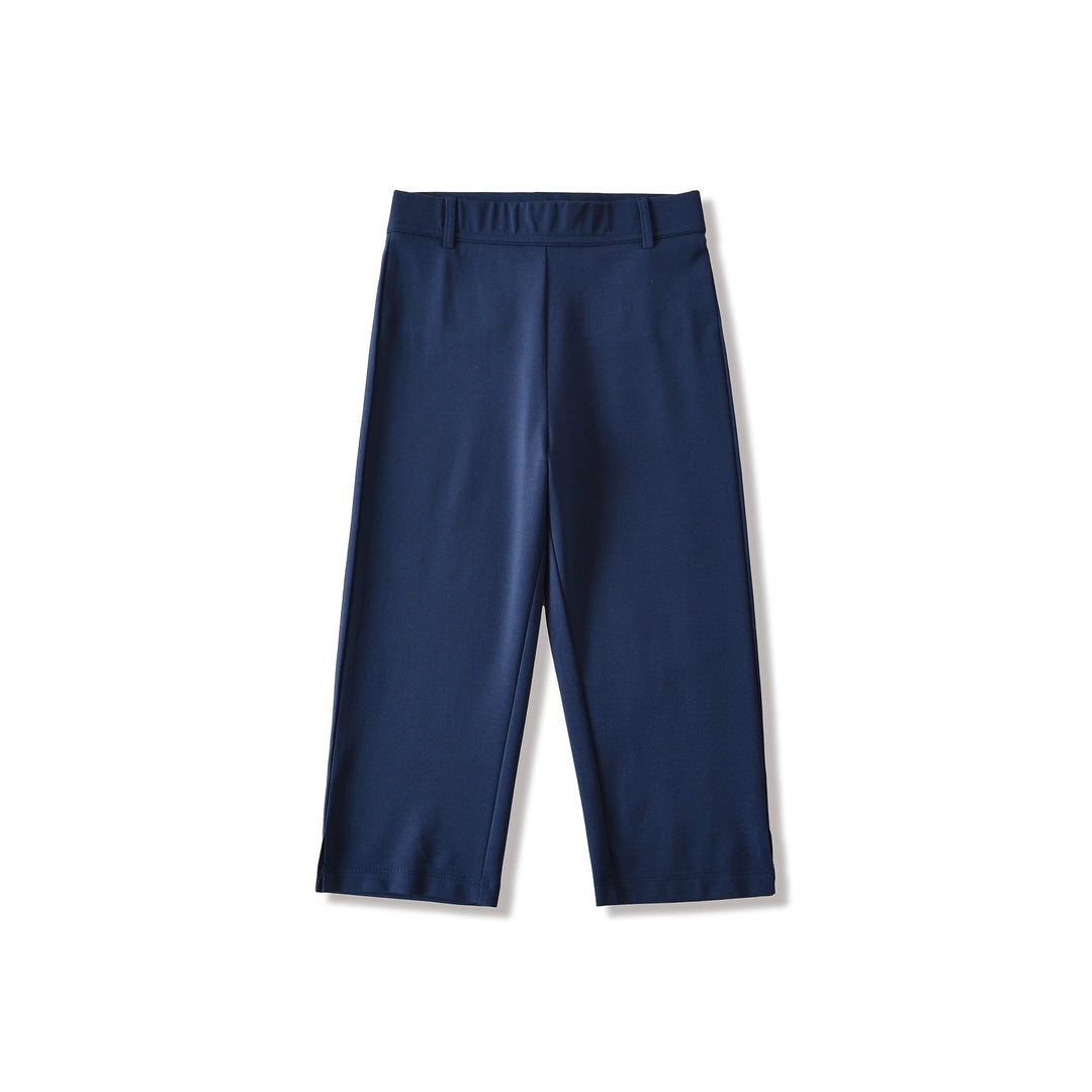 Women's high-waisted capri stretch pants with a slim silhouette and leg slit Amarae