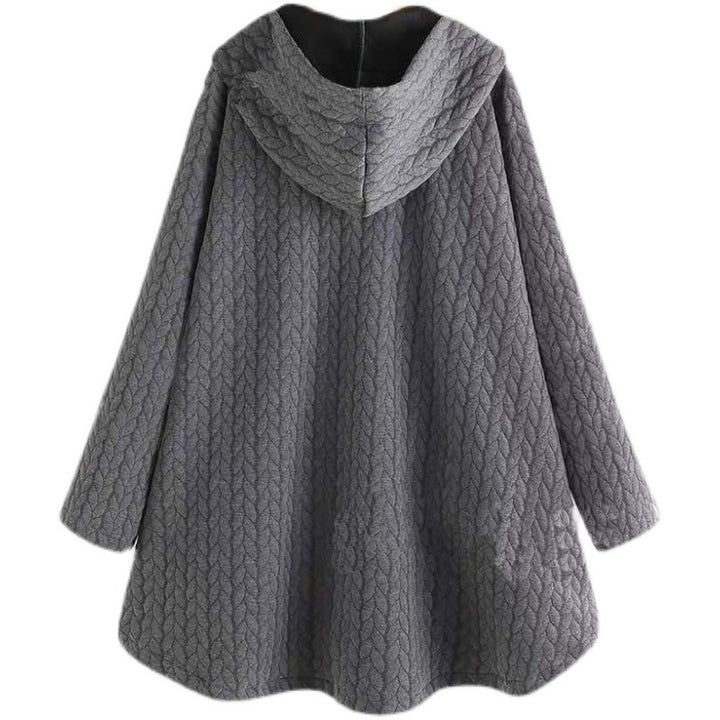 Veste à capuche décontractée pour femmes avec fermeture à boutons et poches Chic & Stil