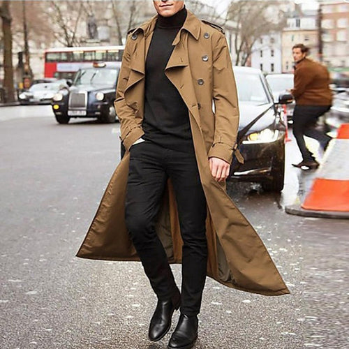 Elegant trench coat for men with double row of buttons Amarae