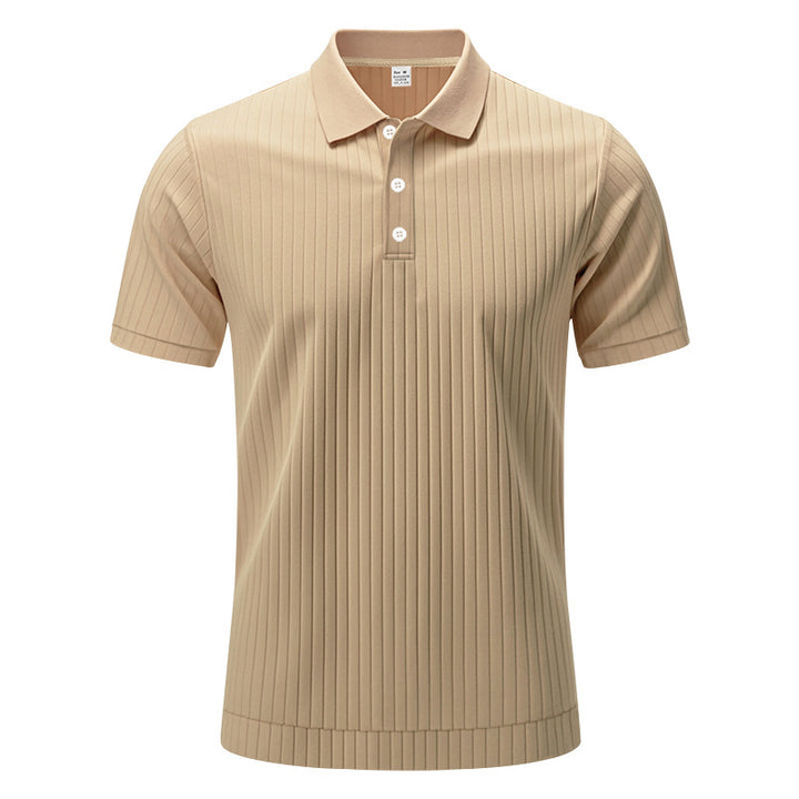 Men's polo with textured design and high-quality cotton blend Lune London